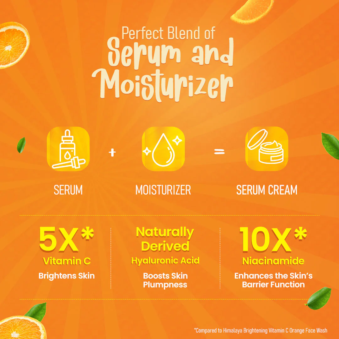 Brightening Vitamin C Orange Face Serum Cream - Image 2