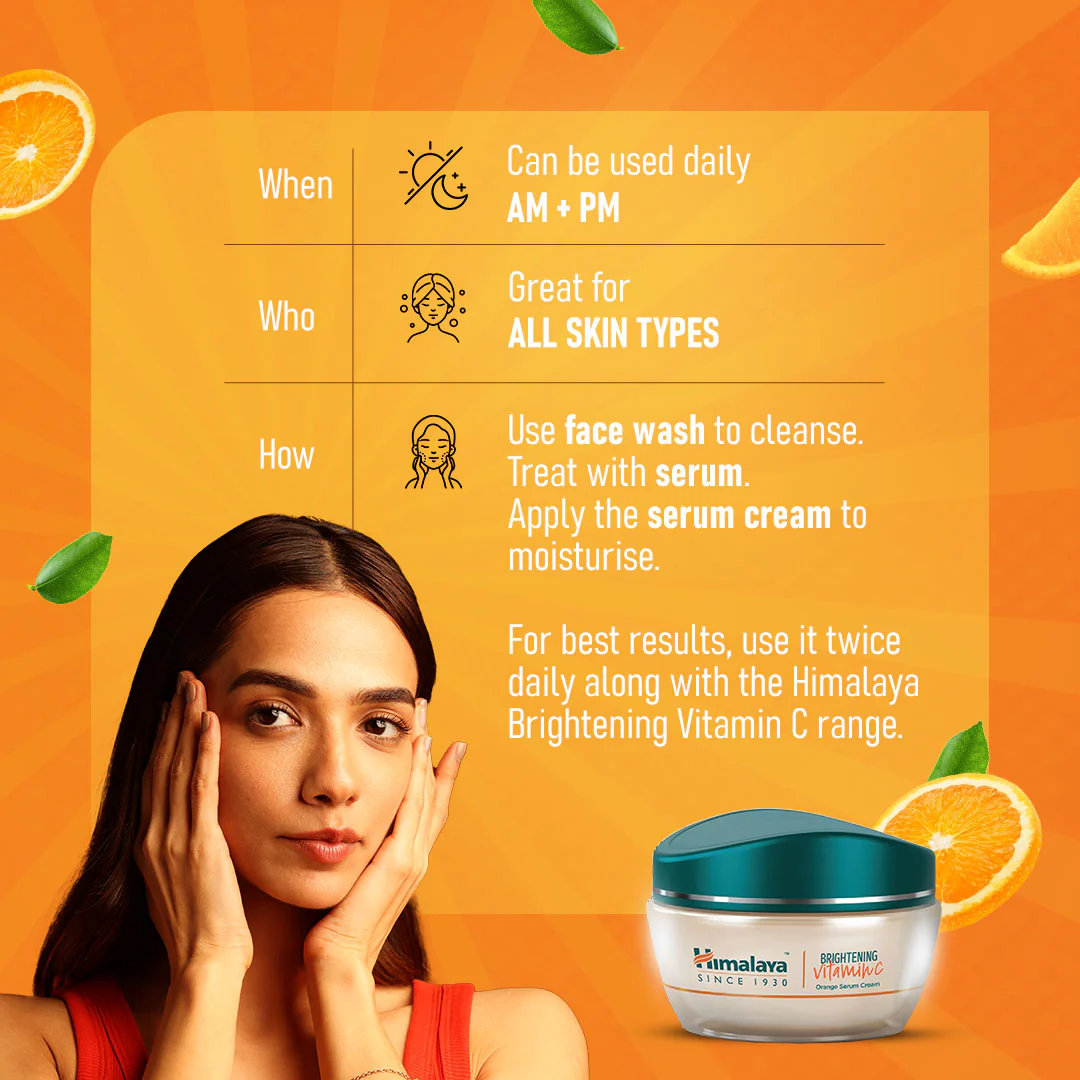 Brightening Vitamin C Orange Face Serum Cream - Image 3