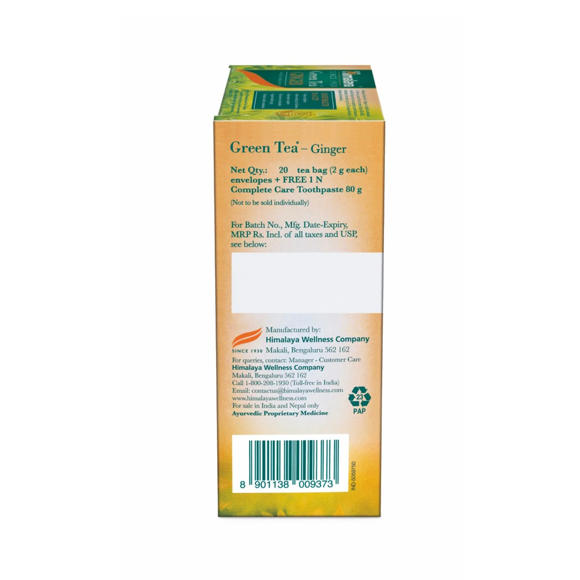 GREEN TEA GINGER 2G´20s + COMPLETE CARE TOOTHPASTE 80G FREE OFFER PACK - Image 5