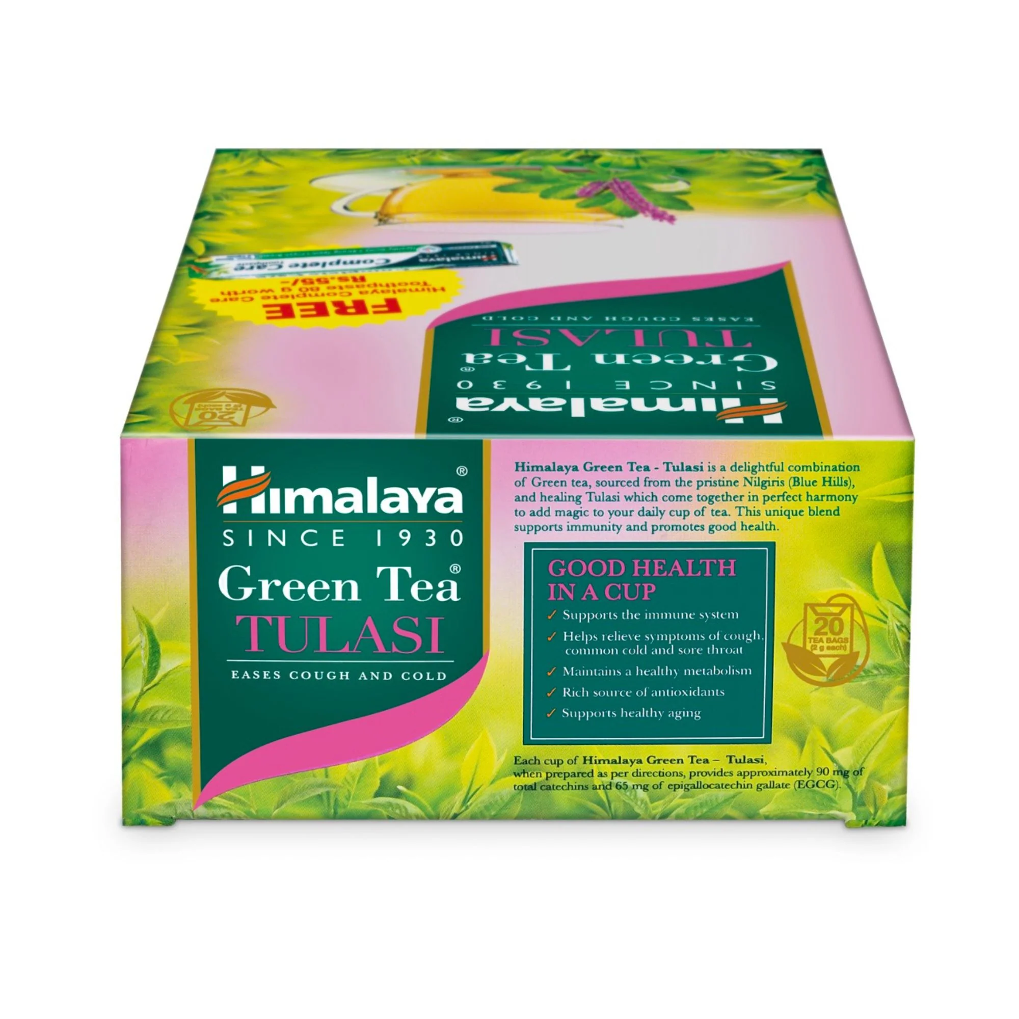 GREEN TEA TULASI 2G´20s + COMPLETE CARE TOOTHPASTE 80G FREE OFFER PACK - Image 3