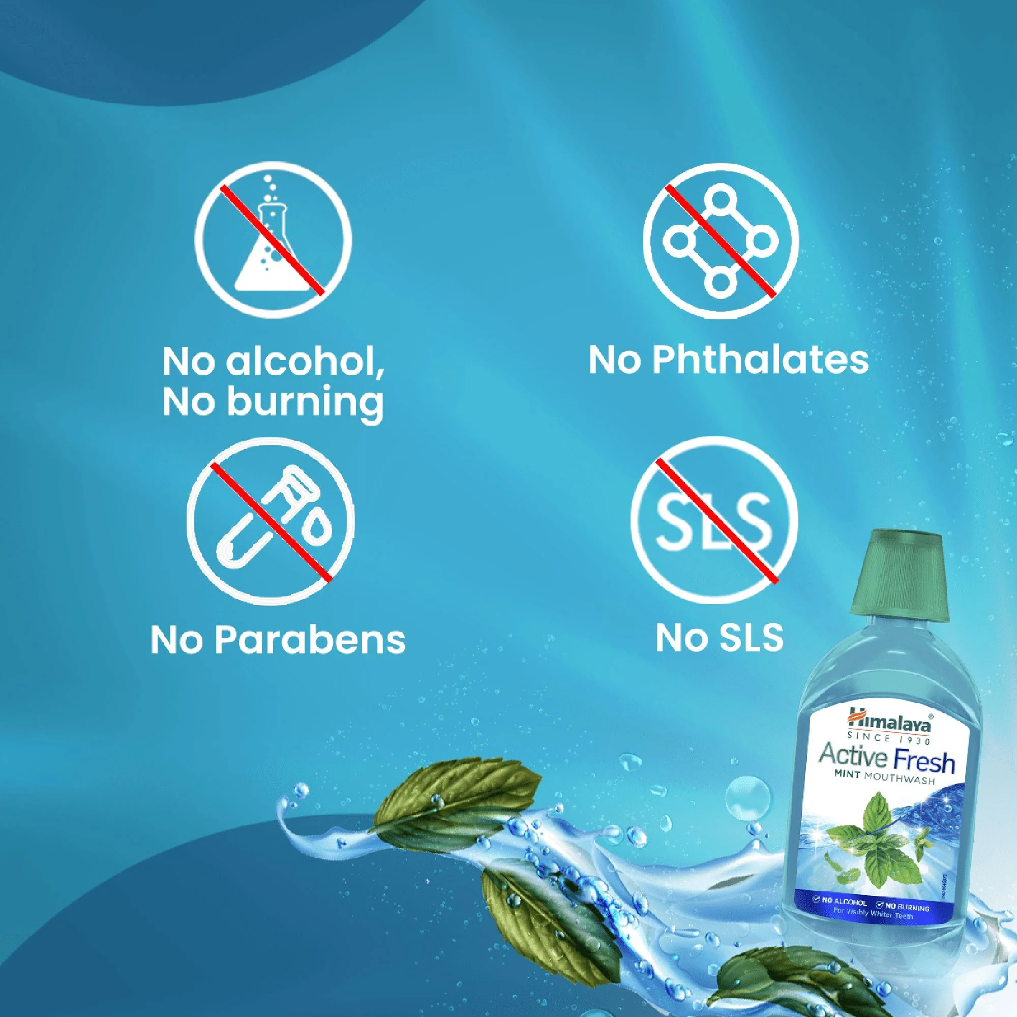Himalaya Active Fresh Mint Mouthwash - Image 4