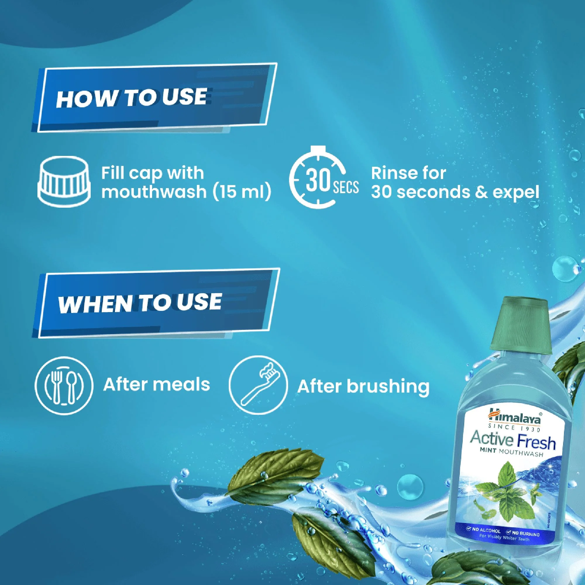 Himalaya Active Fresh Mint Mouthwash - Image 5