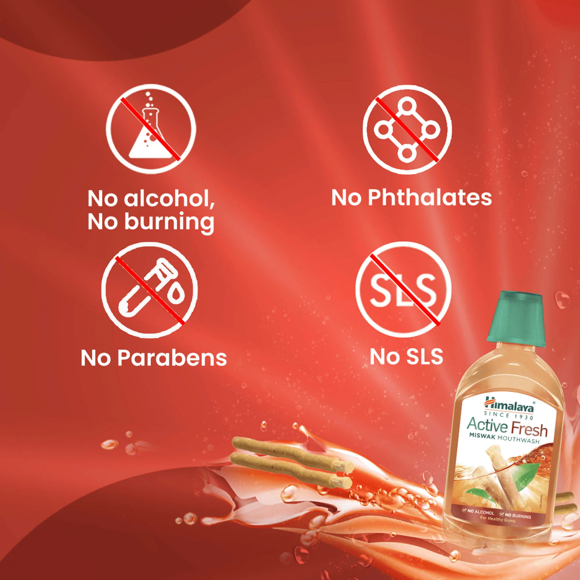 Himalaya Active Fresh Miswak Mouthwash - Image 4