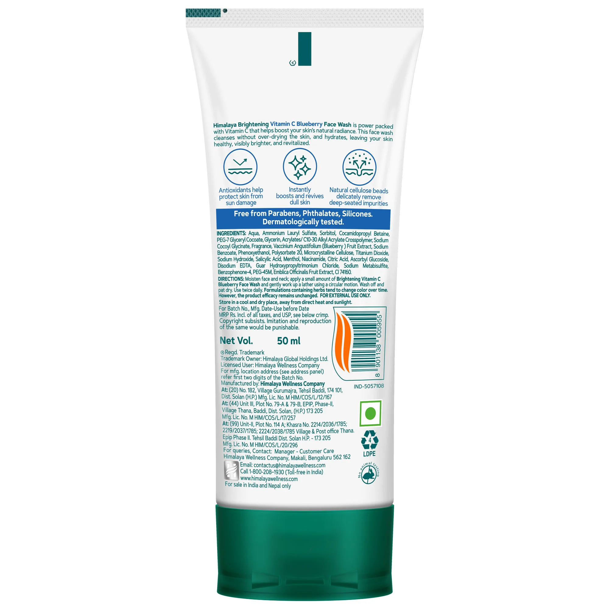 Himalaya Brightening Vitamin C Blueberry Face Wash - Image 3