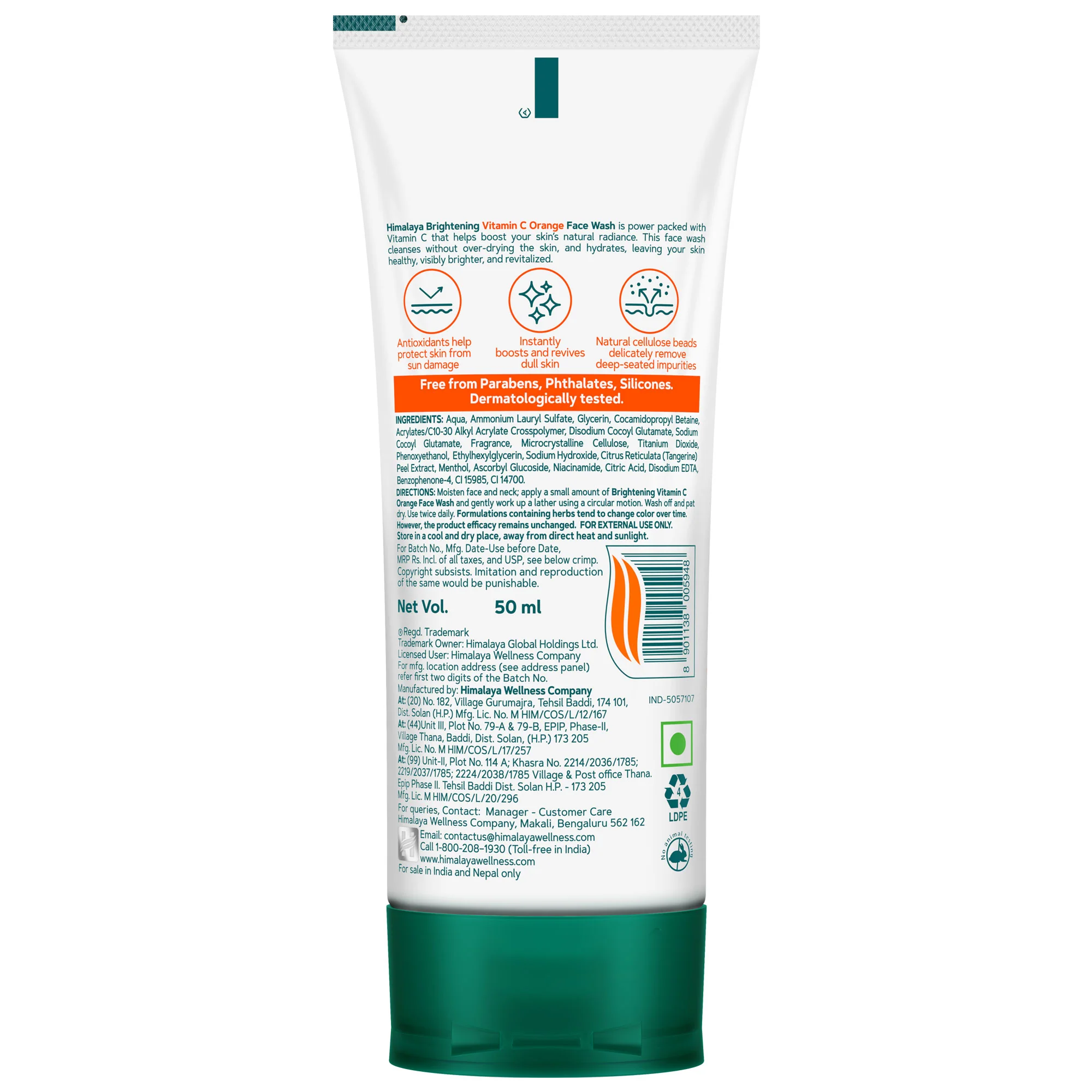 Himalaya Brightening Vitamin C Orange Face Wash - Image 3