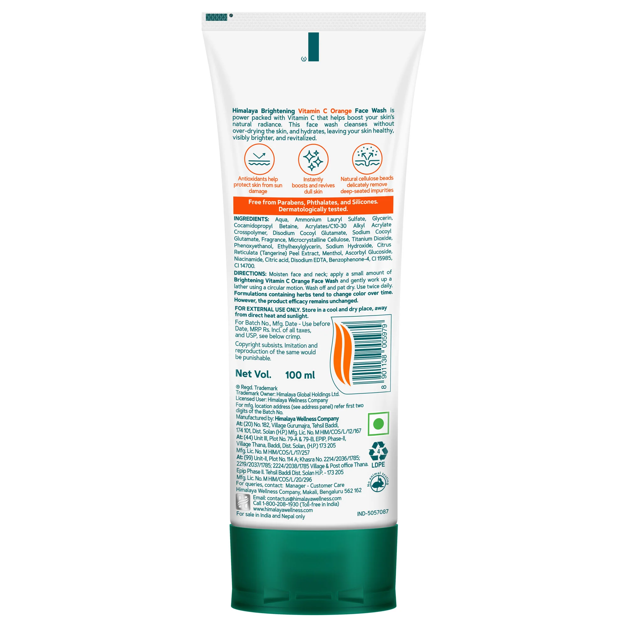 Himalaya Brightening Vitamin C Orange Face Wash - Image 9