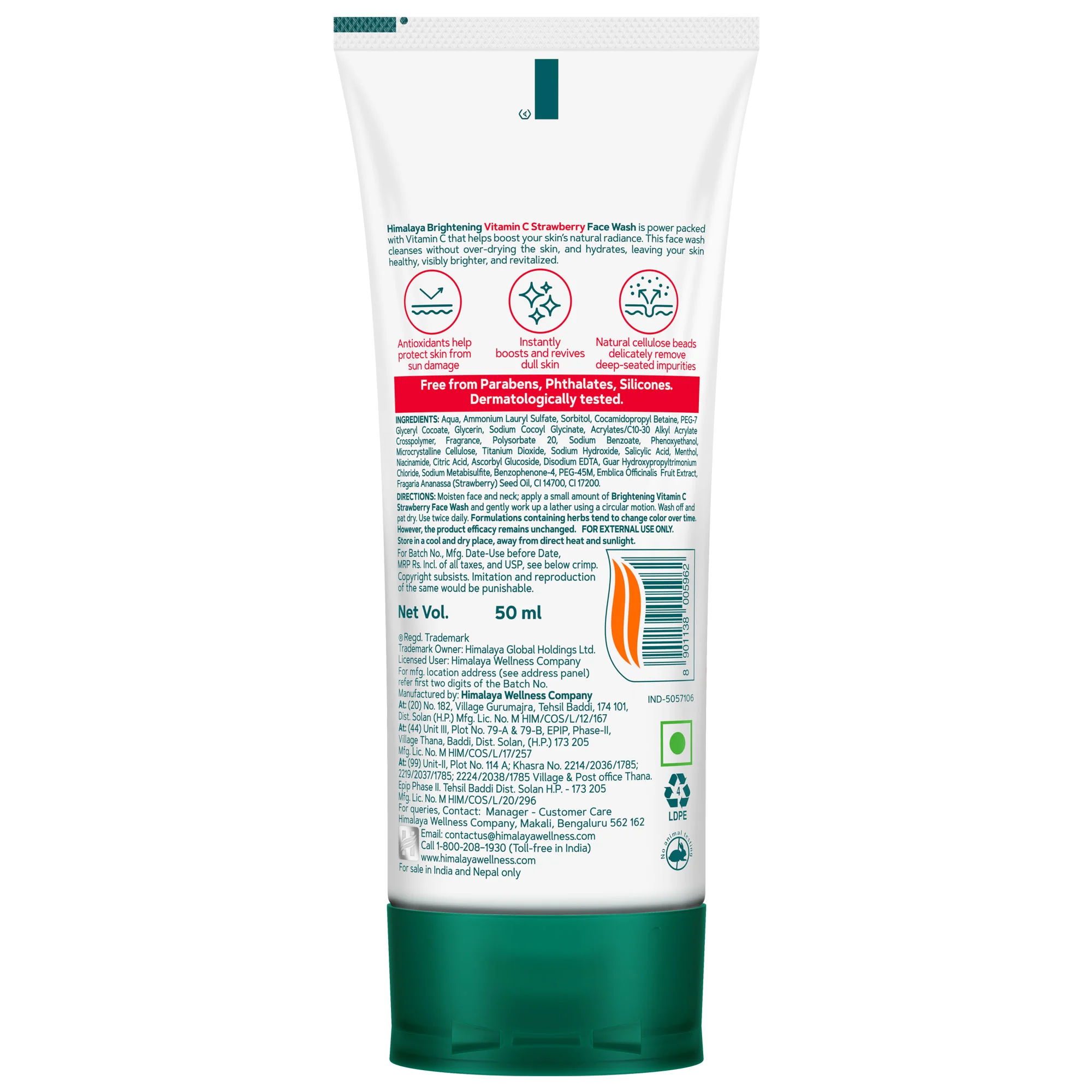 Himalaya Brightening Vitamin C Strawberry Face Wash - Image 4