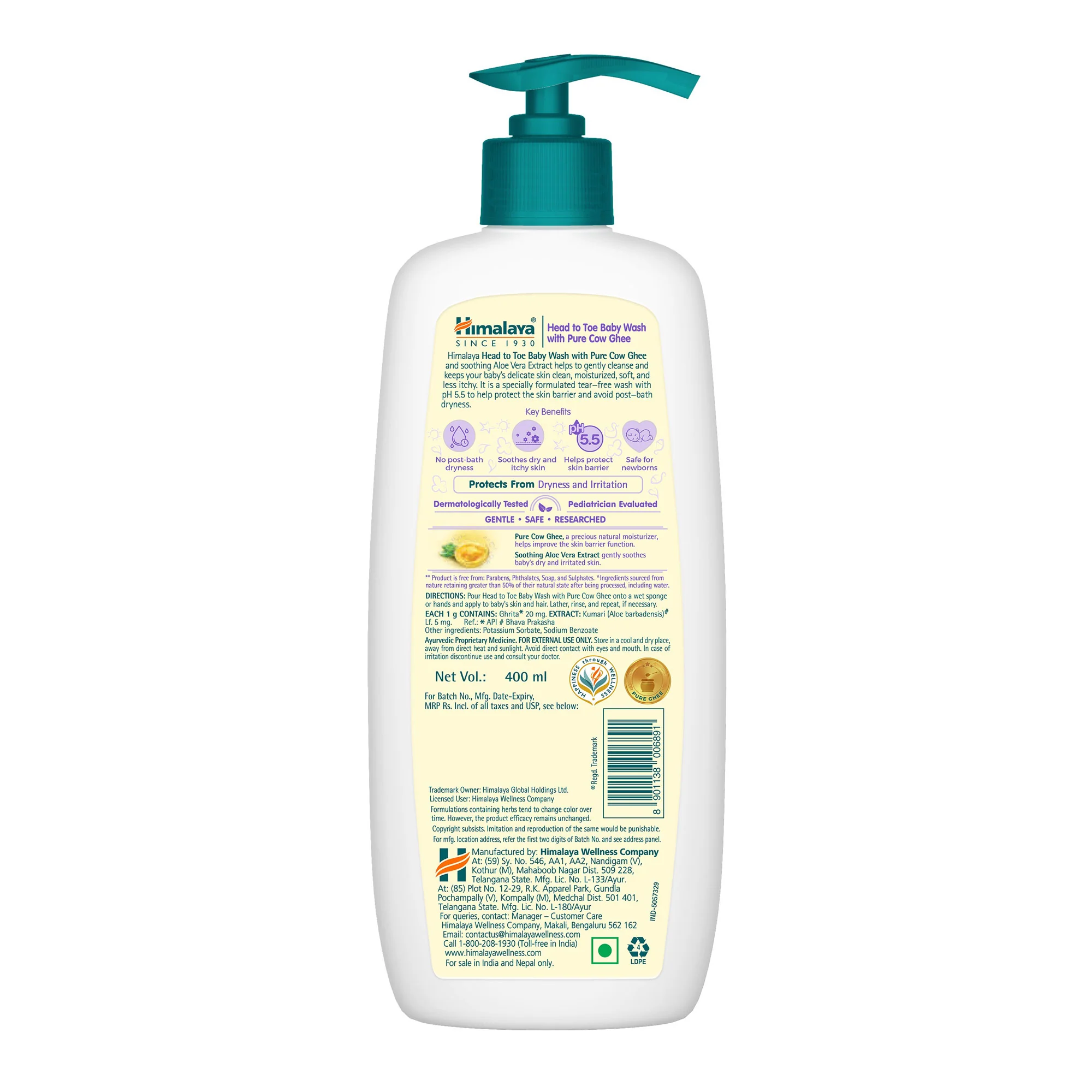 Himalaya Head to Toe Baby Wash with Pure Cow Ghee - Image 4