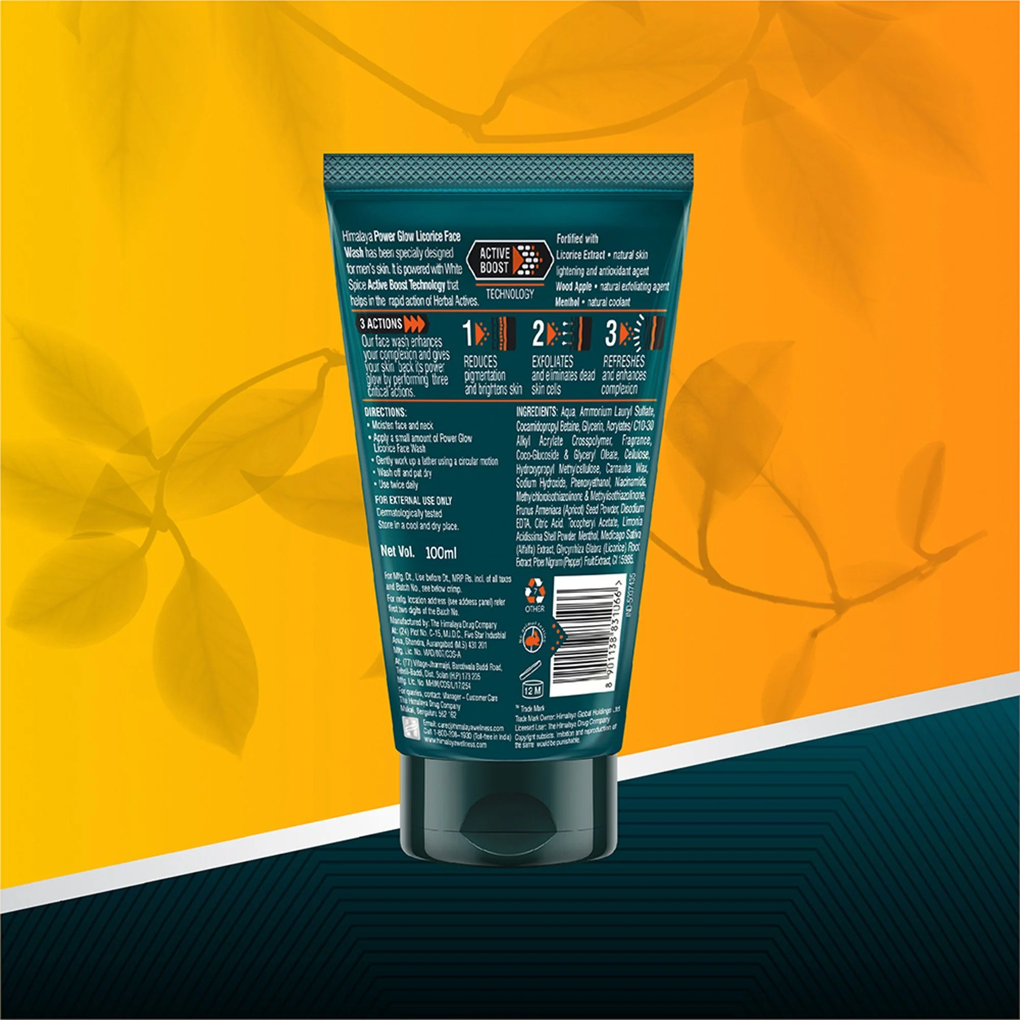 Himalaya Men Power Glow Licorice Face Wash - Image 5