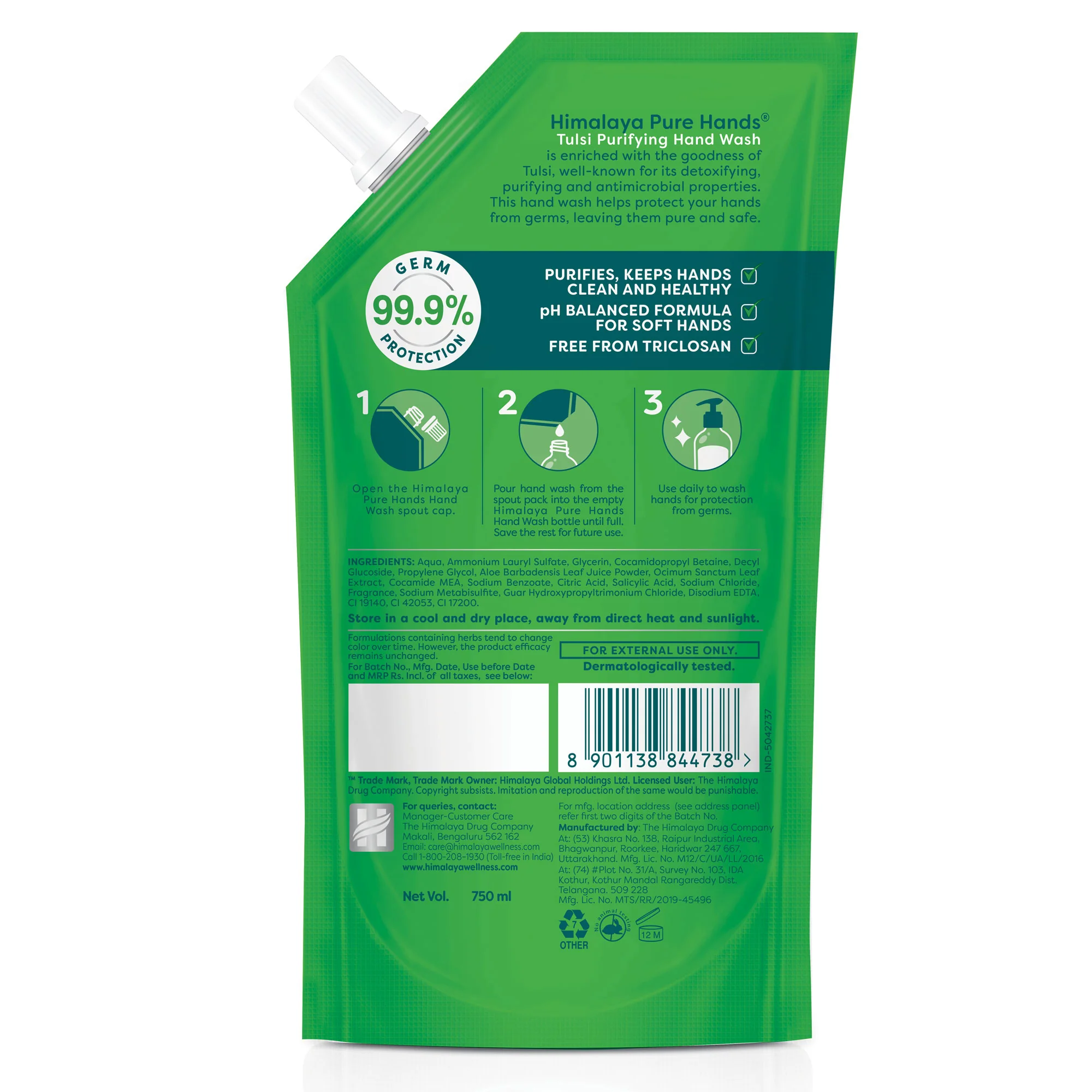 Himalaya Pure Hands Tulsi Purifying Hand Wash - Image 4