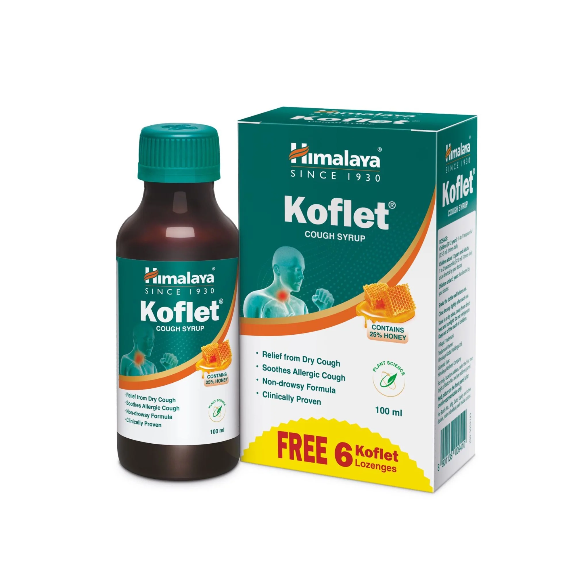 KOFLET SYRUP 100 ML + 6 LOZENGES FREE - Image 3
