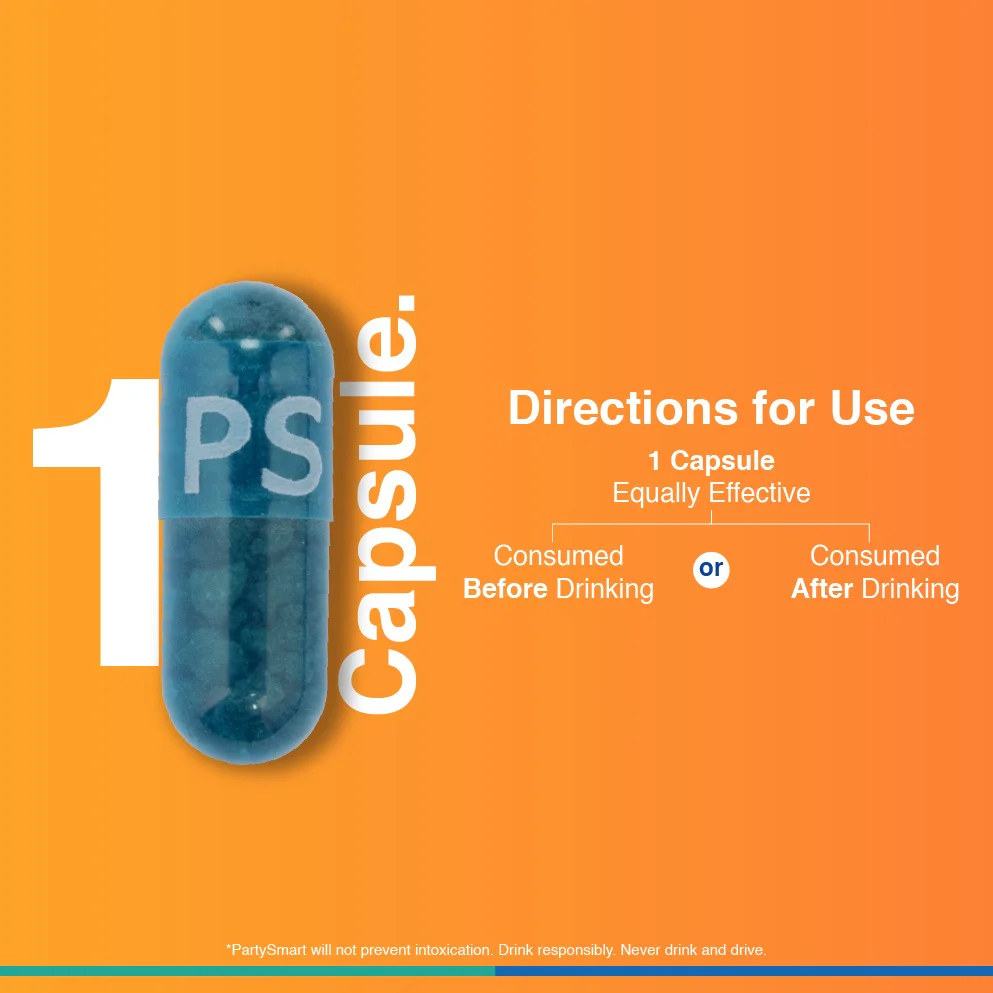 PartySmart Anti-Hangover Capsules | Cannister Pack - Image 3